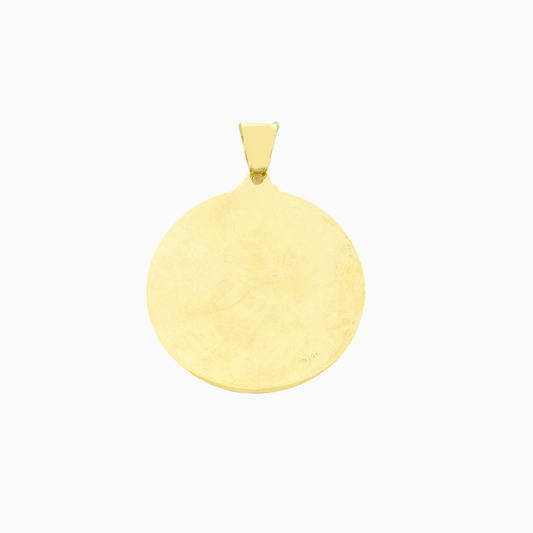 10K Two Tone Gold San Lazaro Pendant 6.9Dwt