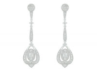 0.72Ctw 14K White Gold Diamond Vintage Pendant