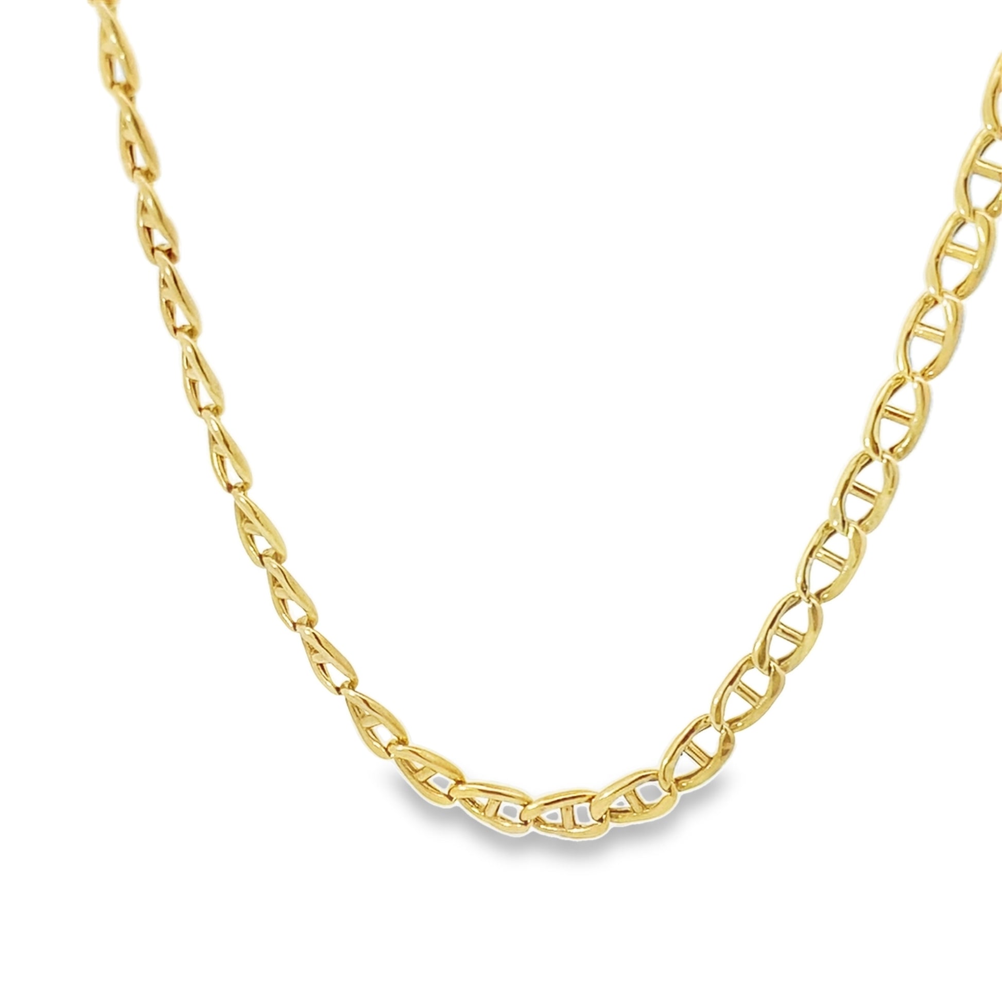 18K Yellow Gold Mariner Link Chain 3.5Mm 28In 7.4Dwt