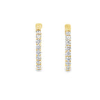 3.00Ctw 14K Yellow Gold Inside Out Lab Grown Diamond Hoop Earrings 6.0Dwt