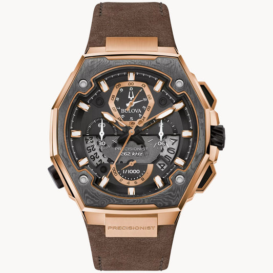 Bulova Mens Precisionist X Special Edition Chrono R St Bk Watch (98B356)