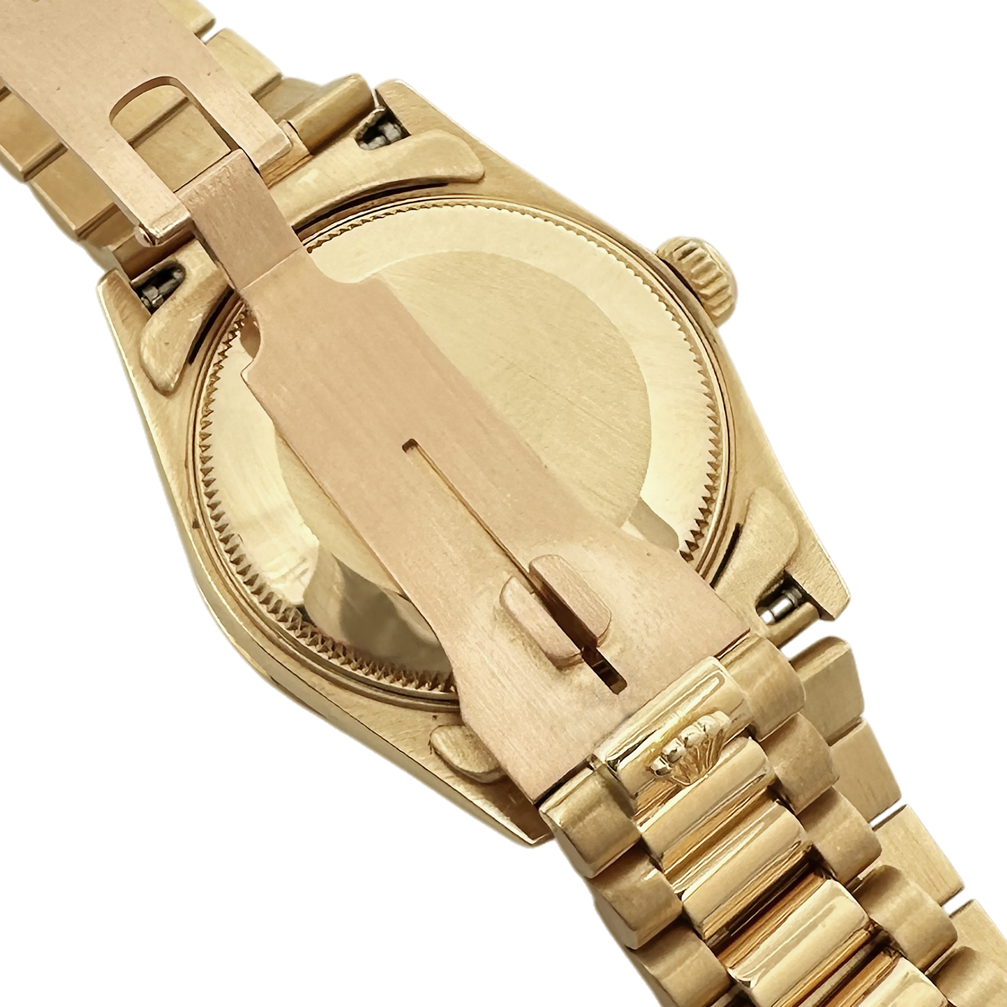 Pre-Owned 1986  Rolex President 31Mm Watch Champagne Diamond Dial & Bezel 18K Yellow Gold  68278