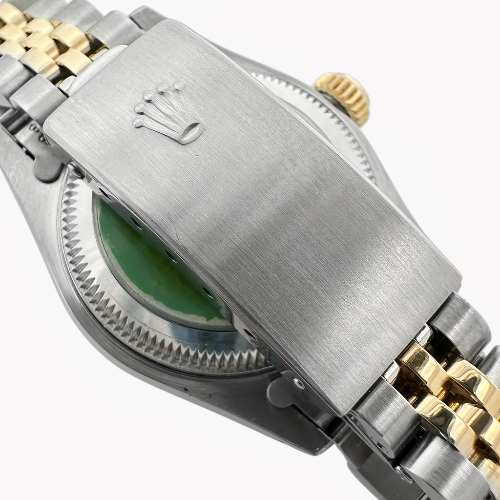 Pre-Owned 1987 Rolex Lds Datejust 26Mm Yellow Gold Steel White Diamond Dial & Diamond Bezel 69173