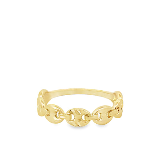 14K Yellow Gold Mariner Link Style Ring Size 6.5 1.3Dwt
