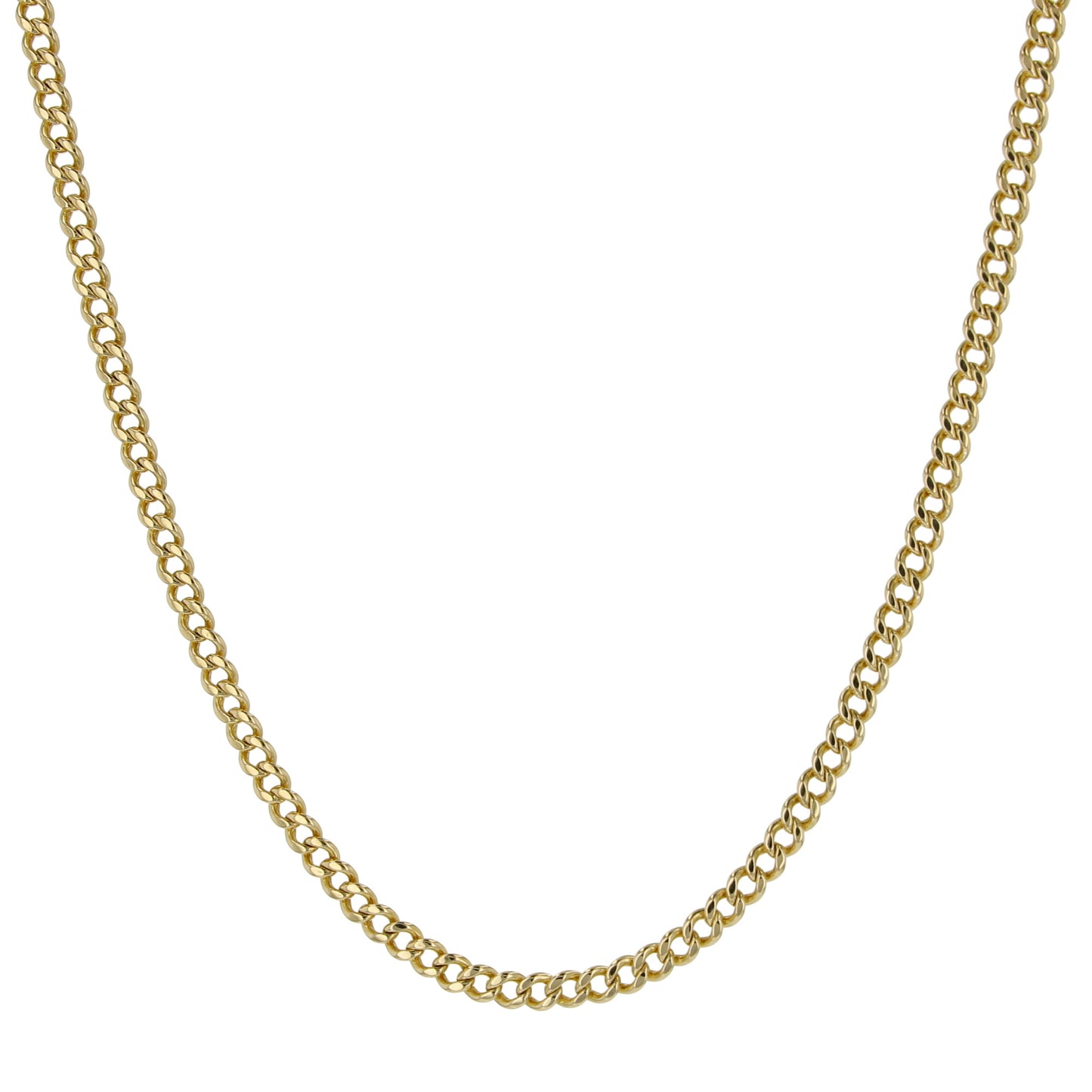 14K Yellow Gold Cuban Link Chain 2.5Mm 20.5In 7.6Dwt