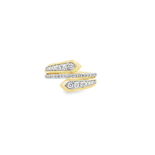 0.50Ctw 14K Yellow Gold Diamond Fashion Ring Size 7 2.9Dwt