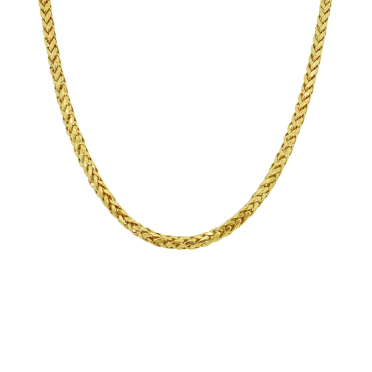 14K Yellow Gold Hollow Franco Link Chain 3Mm 18In 5.2Dwt