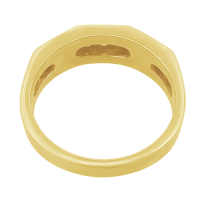 0.50Ctw 14K Yellow Gold Diamond Wedding Band Mens Size 10 4.5Dwt