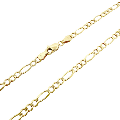 14K Yellow Gold Figaro Link Chain 3.5Mm 24In 5.9Dwt