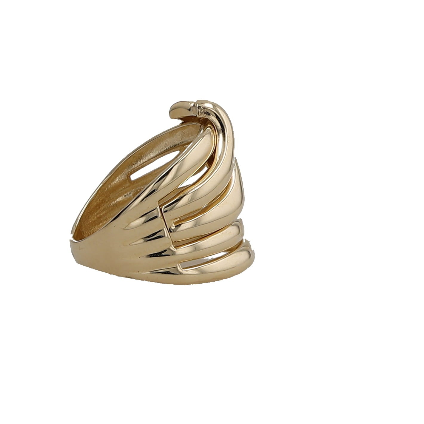 14K Yellow Gold Ladies Fashion Ring Size 7 3.7Dwt