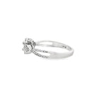 0.20Ct 14K White Gold Diamond Engagement Ring Size 7 1.6Dwt