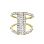 0.99Ct 14K Yellow Gold Diamond Fashion Ring Size 4.5 2.1Dwt