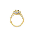 1.00Ctw 10K Yellow Gold Diamond Fashion Ring Size 7 2.8Dwt