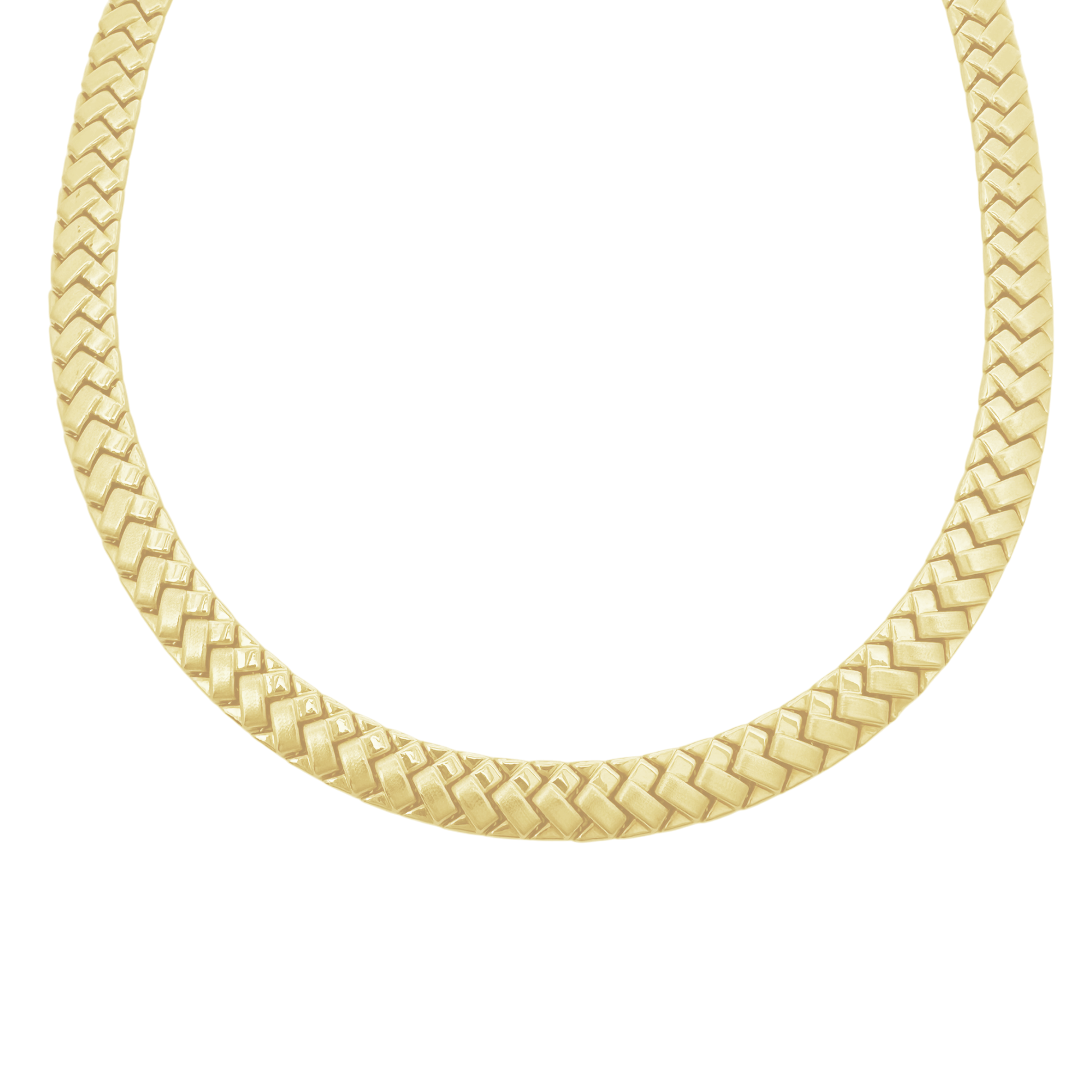 14K Yellow Gold Free Form Neclace 8.5Mm 17In 16.5Dwt