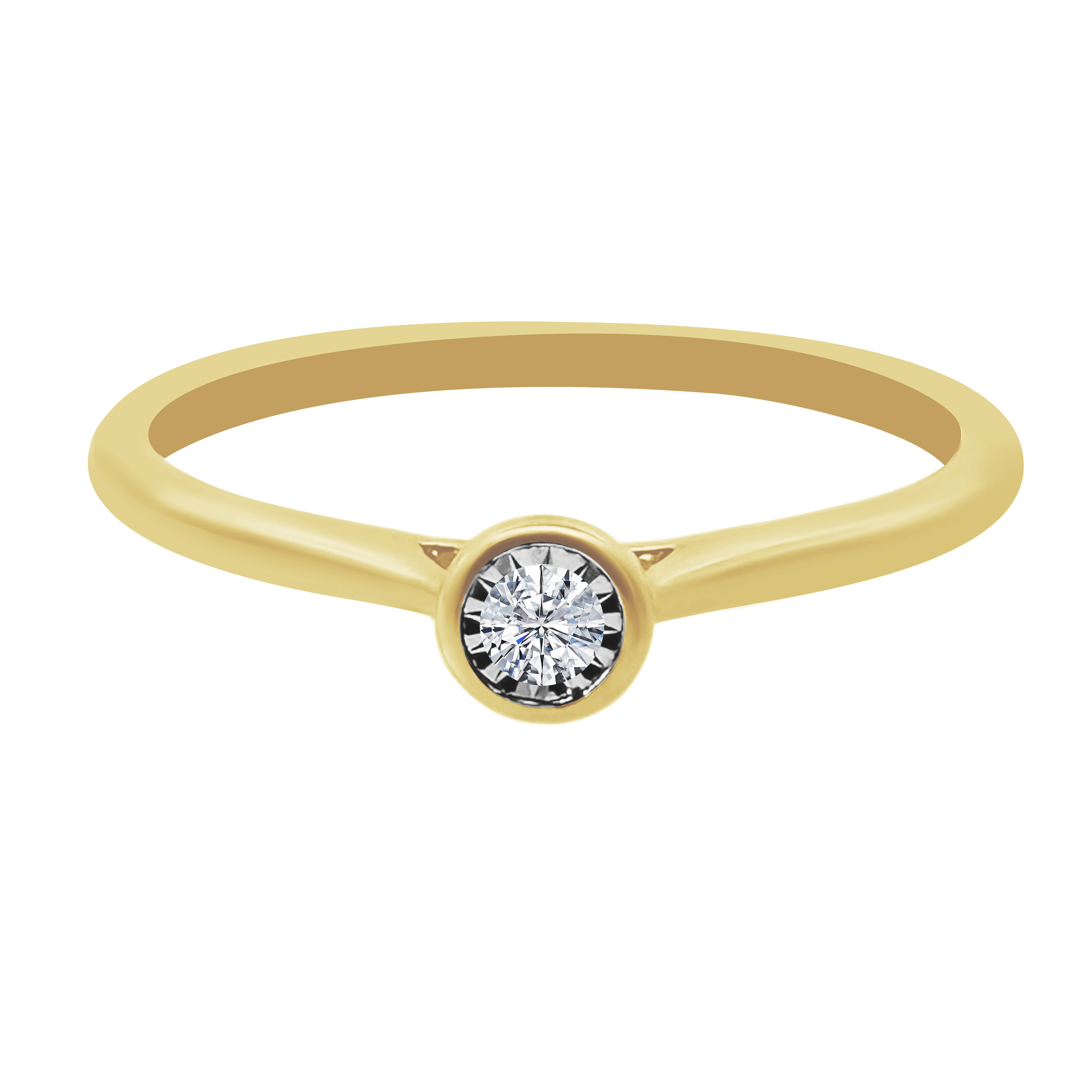 Yellow Gold Diamond Pavé Ring Baby Move 04683-YG Yellow Gold Diamond Pavé Ring Baby Move 04683-YG