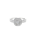0.50Ct 14K White Gold Diamond Engagement Ring Size 7 1.8Dwt