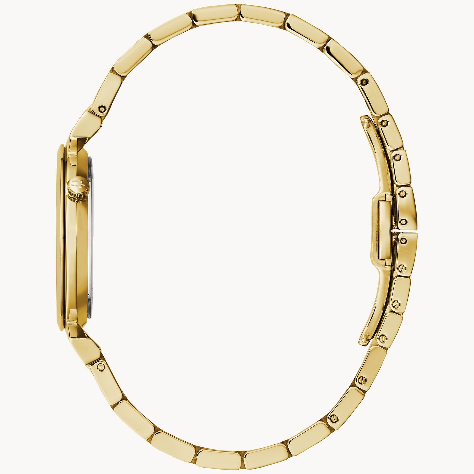 Bulova Ladies Regatta Watch (97L161) Gold Tone White Dial