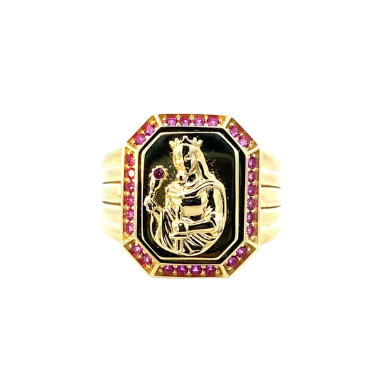 14K Yellow Gold Santa Barbara  Ring Size 11 5.9Dwt