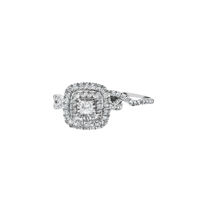 10K Yellow Gold Moiss & Diamond Wedding Set Ring Size 7 5.5Dwt