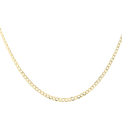 14K Yellow Gold Italian Curb Link Chain 4Mm 24.5In 6.5Dwt