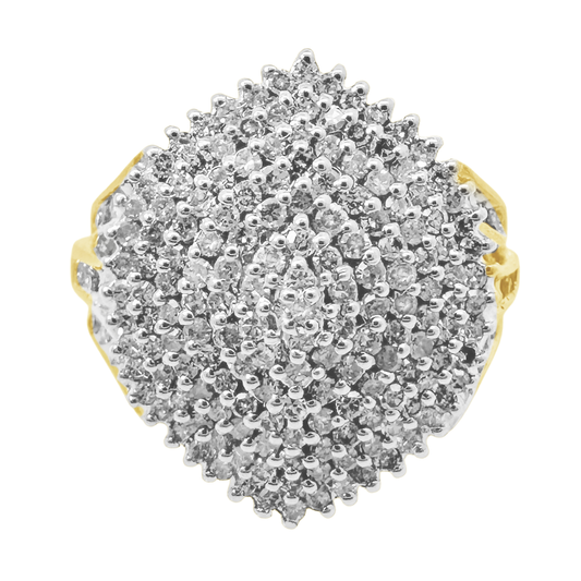 1.15Ctw Yellow Gold Lds Diamond Fashion Ring Size 7 4.7Dwt