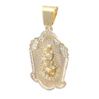 10K Yellow Gold Round San Lazaro Pendant