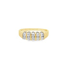 0.5Ct 14K Yellow Gold Diamond Wedding Band Ring Size 7 2.8Dwt