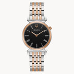 Bulova Ladies Regatta Watch (98L265) Two Tone (Rose) Black Dial