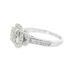 3/4 Ctw 14K White Gold Diamond Engagement Ring Size 7 2.9Dwt