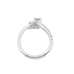 0.75Ct 14K White Gold Diamond Fashion Ring Size 7 1.8Dwt