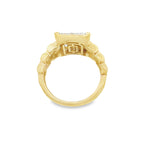 1.0Ct 10K Yellow Gold Diamond Fashion Ring Size 7 3.0Dwt