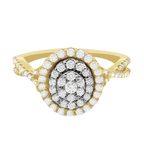 0.50Ctw 10K Yellow Gold Diamond Engagement Ring Size 7 1.9Dwt