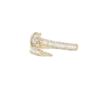 0.45Ctw 10K Yellow Gold Diamond Nail Ring Size 7
