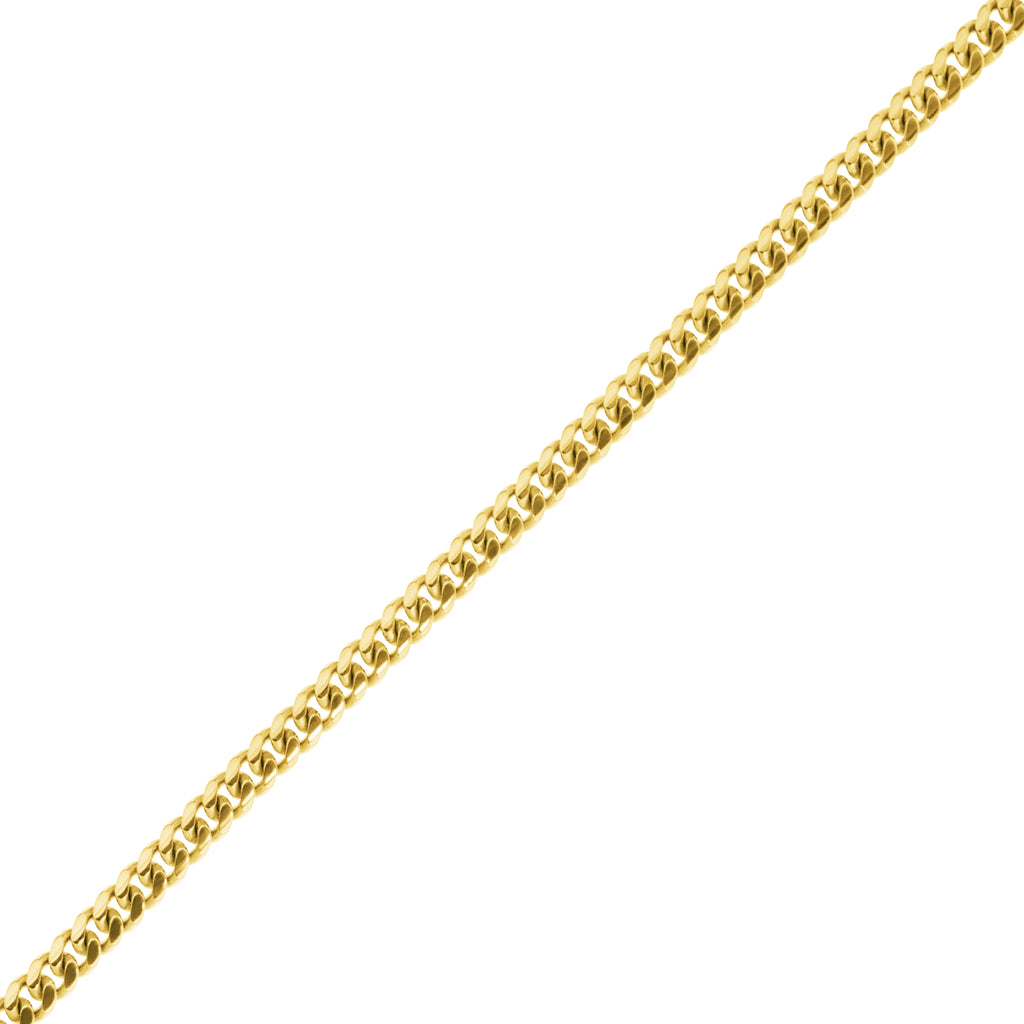 10K Yellow Gold Triple Clasp Miami Cuban Link Chain 4Mm 22In 16.4Dwt