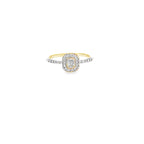 0.33Ctw 14K  Yellow Gold Diamond Lds Engagement Ring Size 7 1.3Dwt