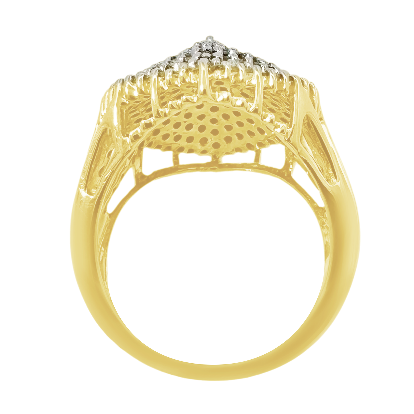 1.15Ctw Yellow Gold Lds Diamond Fashion Ring Size 7 4.7Dwt