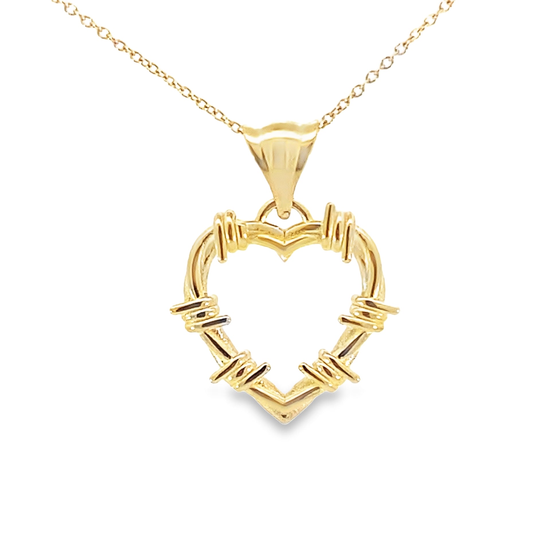 14K Yellow Gold KG Heart Pendant 1.5Dwt