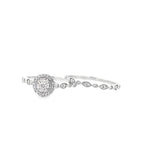 0.25Ct 10K White Gold Diamond Wedding Set Ring Size 7 2.4Dwt