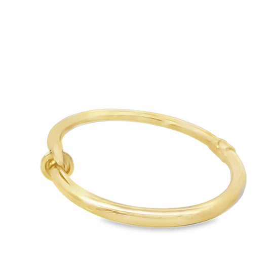 10K Yellow Gold Nail Style Bangle 5.9Dwt