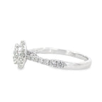 0.75Ctw 14K White Gold Diamond Engagement Ring Size 7.5 2.7Dwt