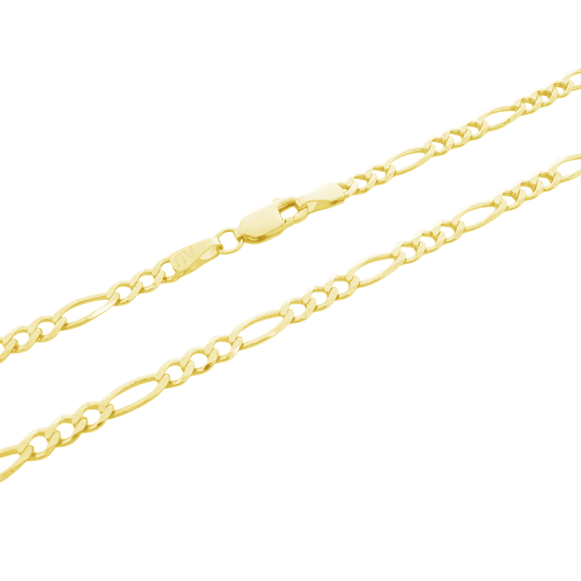 14K Yellow Gold Figaro Link Chain 3Mm 22In 5.8Dwt