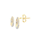 0.15Ctw 10K Yellow Gold Diamond Pear Shaped Stud Earrings