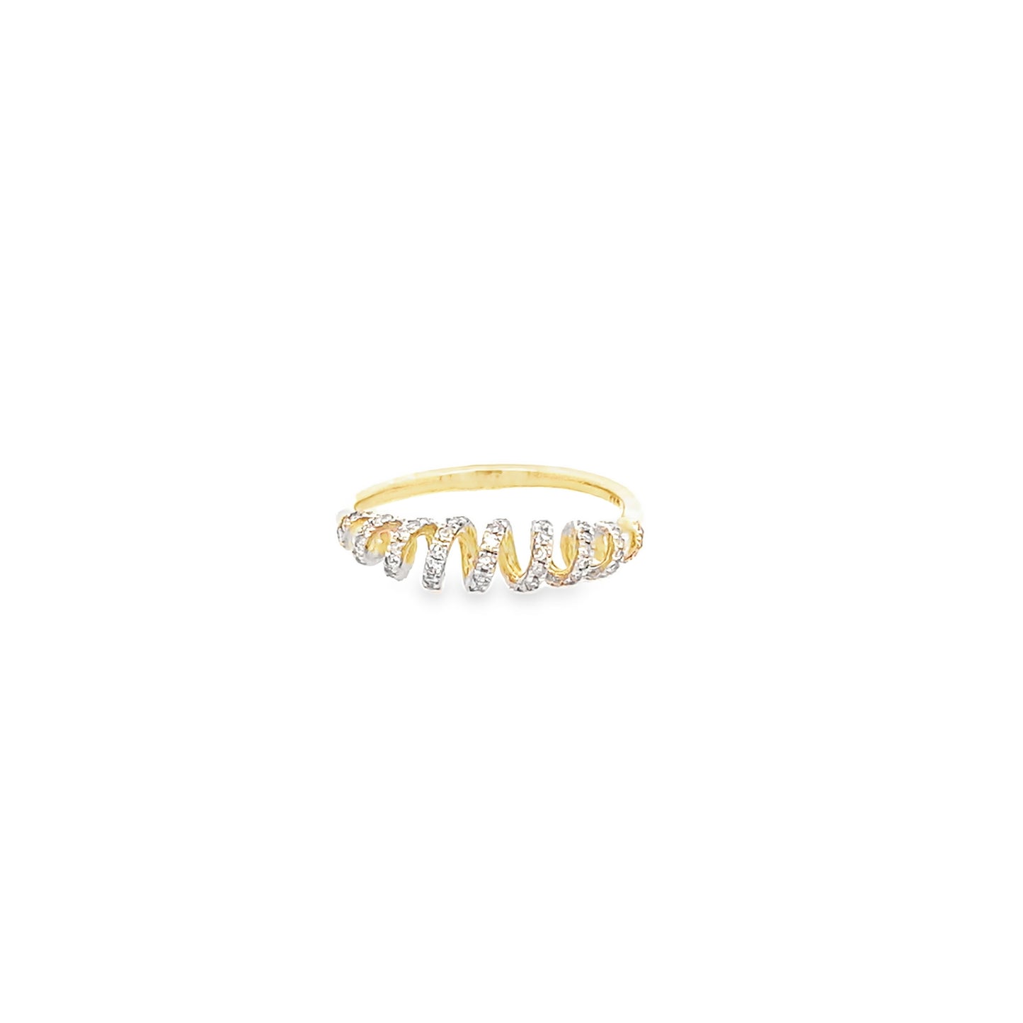 0.25Ctw 14K Yellow Gold Diamond Fashion Ring Size 7 1.1Dwt