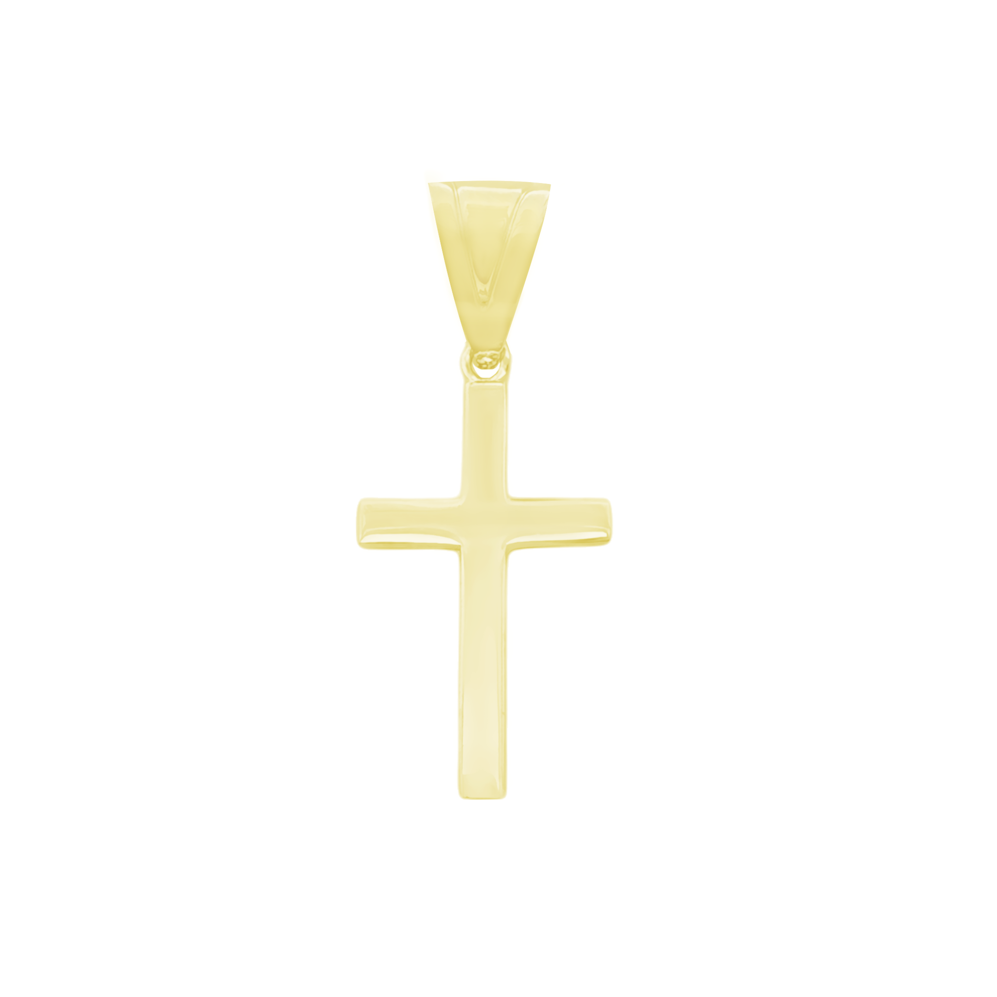 10K Yellow Gold Small Cross Pendant 0.3Dwt