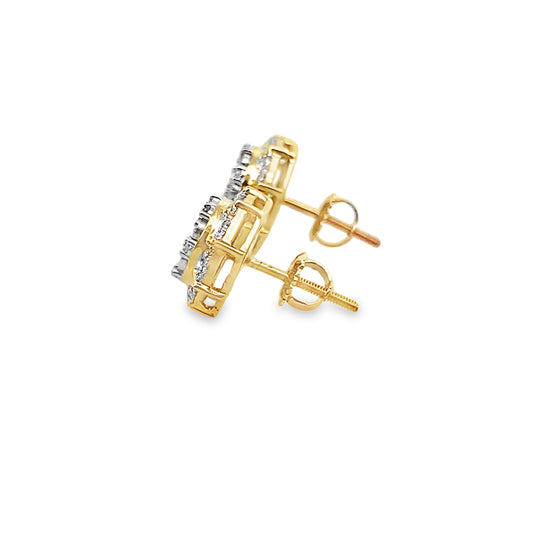 0.25Ctw 10K Yellow Gold Diamond Stud Earrings