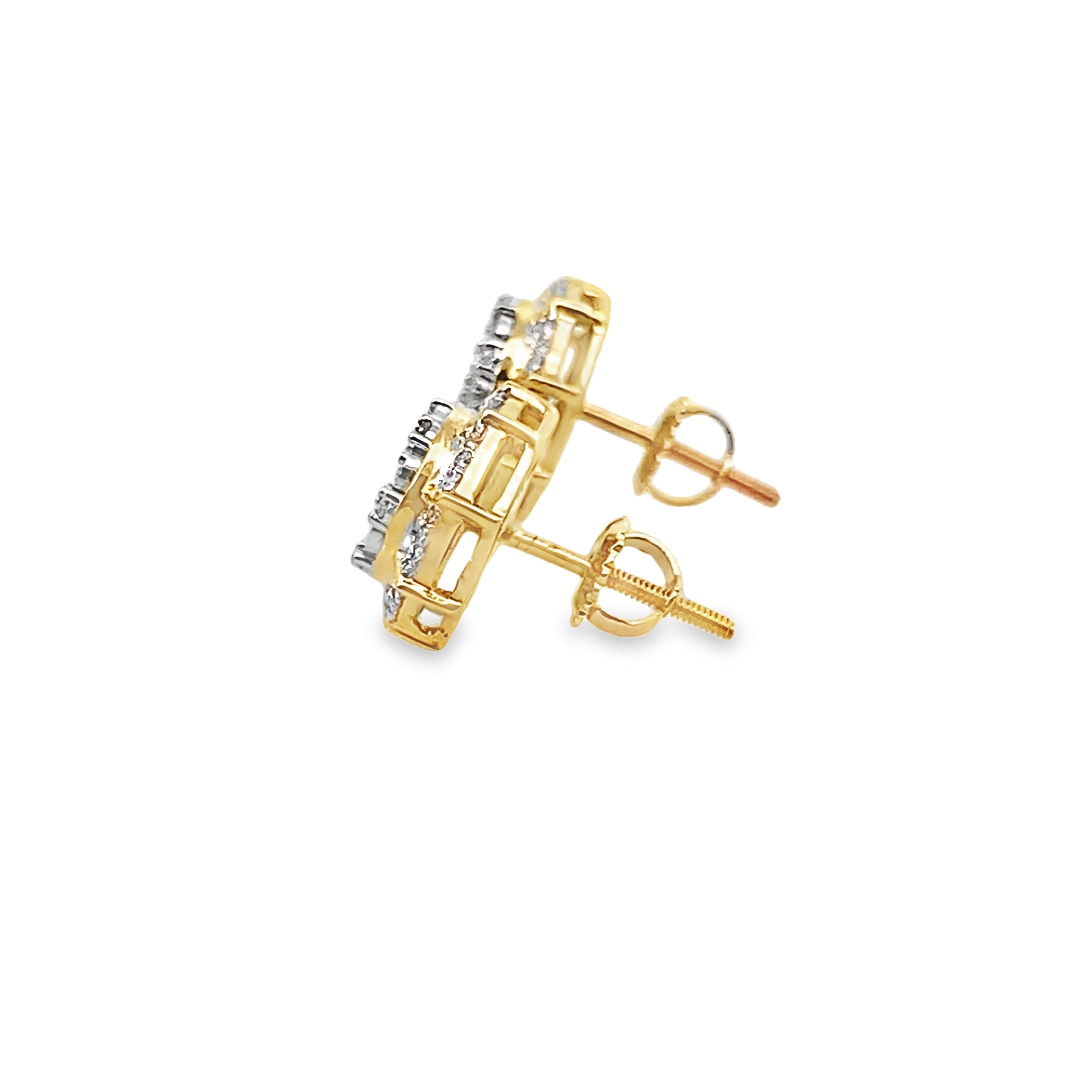 0.25Ctw 10K Yellow Gold Diamond Stud Earrings