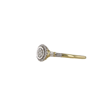 0.20Ctw 10K Yellow Gold  Diamond Round Fashion Ring Size 7