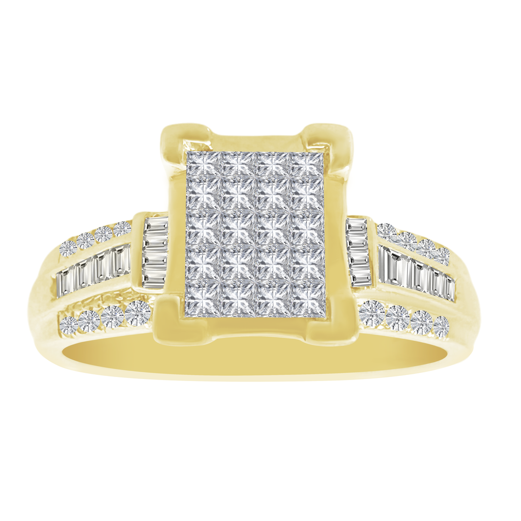 0.50Ctw 10K Yellow Gold Diamond Engagement Ring Size 7 1.9Dwt