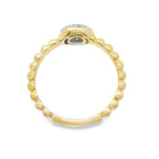 0.25Ct 14K Yellow Gold Diamond Fashion Ring Size 7 1.7Dwt