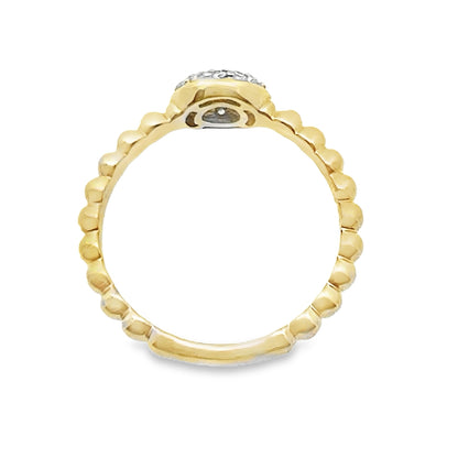 0.25Ct 14K Yellow Gold Diamond Fashion Ring Size 7 1.7Dwt